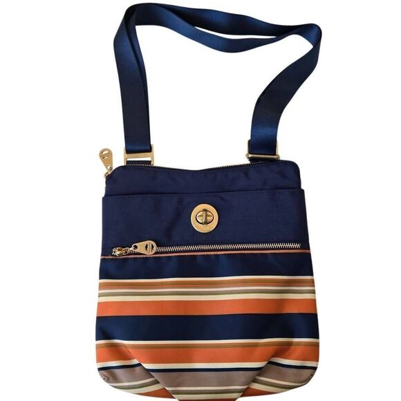 Baggallini Womens Stripe Hanover Crossbody Bag With Wristlet Multicolor Medium - Picture 2 of 14